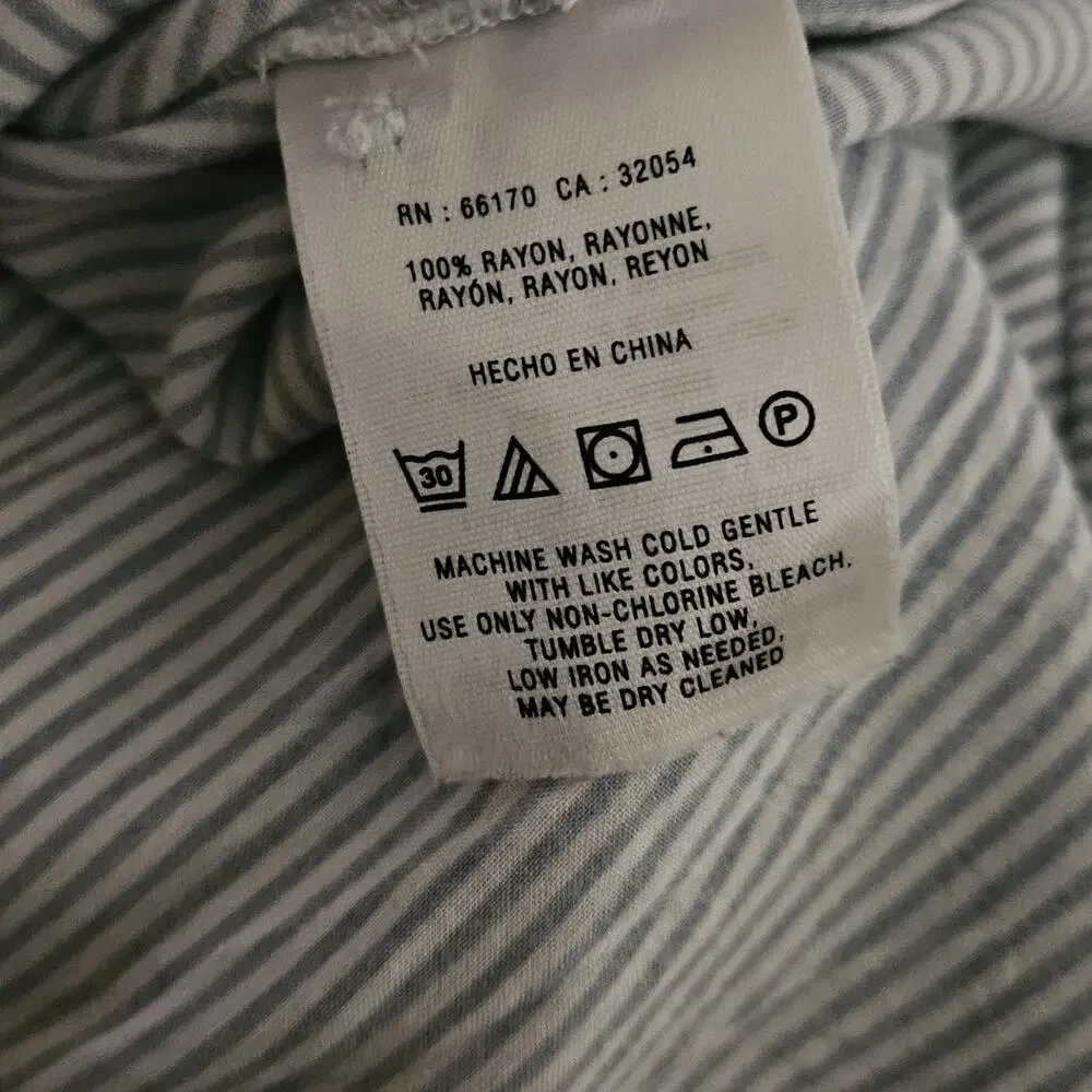 Maeve By Anthropologie Stripe Button Up Blouse Size 10